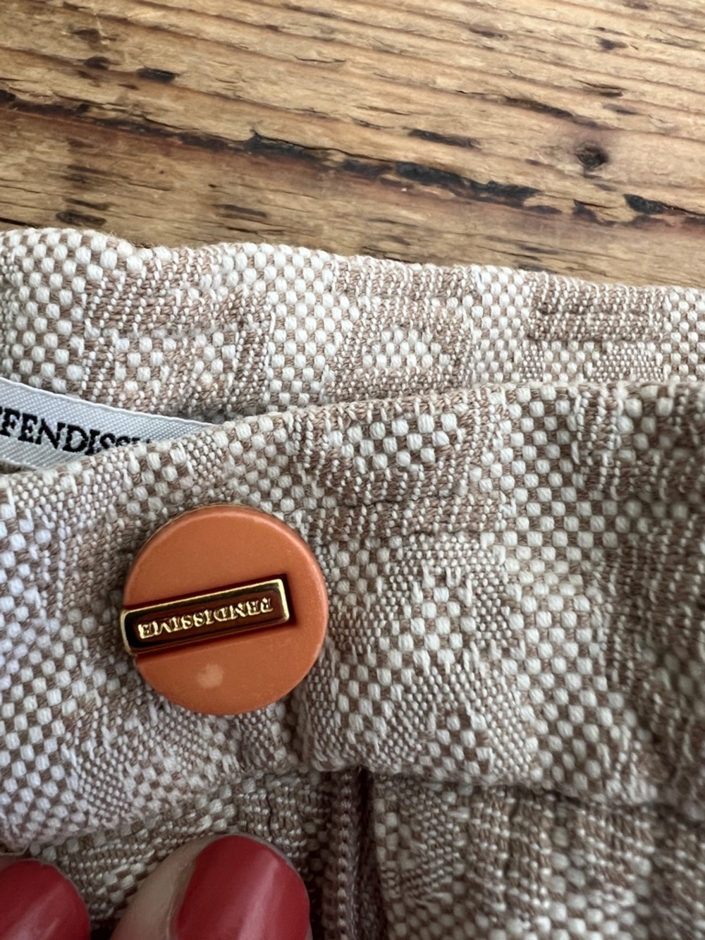 THIS IS FOR @DYMDYM72 Fendi Beige Logo Jacquard Pants - Picture 6 of 12